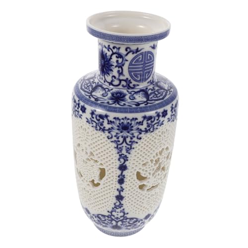 2594 青磁　花瓶　花台付　時代物 2594 青磁 花瓶 花台付 時代物